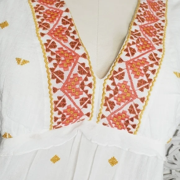 Lucky Brand Women's Embroidered Sleeveless Romantic Top L - Picture 4 of 9